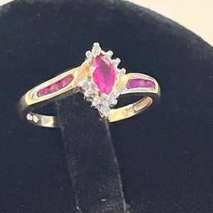 14k gold and ruby ring